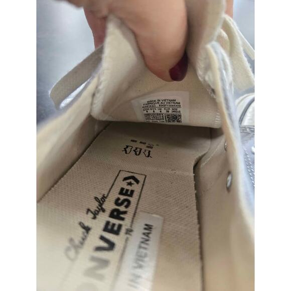 Converse Chuck 70 Low Top Sneakers Wolf Grey / Gray Canvas Unisex Size M6/W8 - Picture 6 of 6